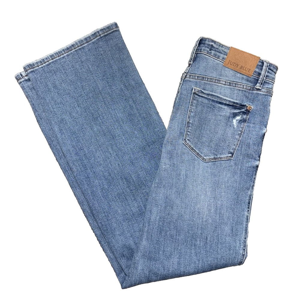 Judy Blue Jeans Womens High Rise Straight Leg Denim Size 7/28 Stretch Blue